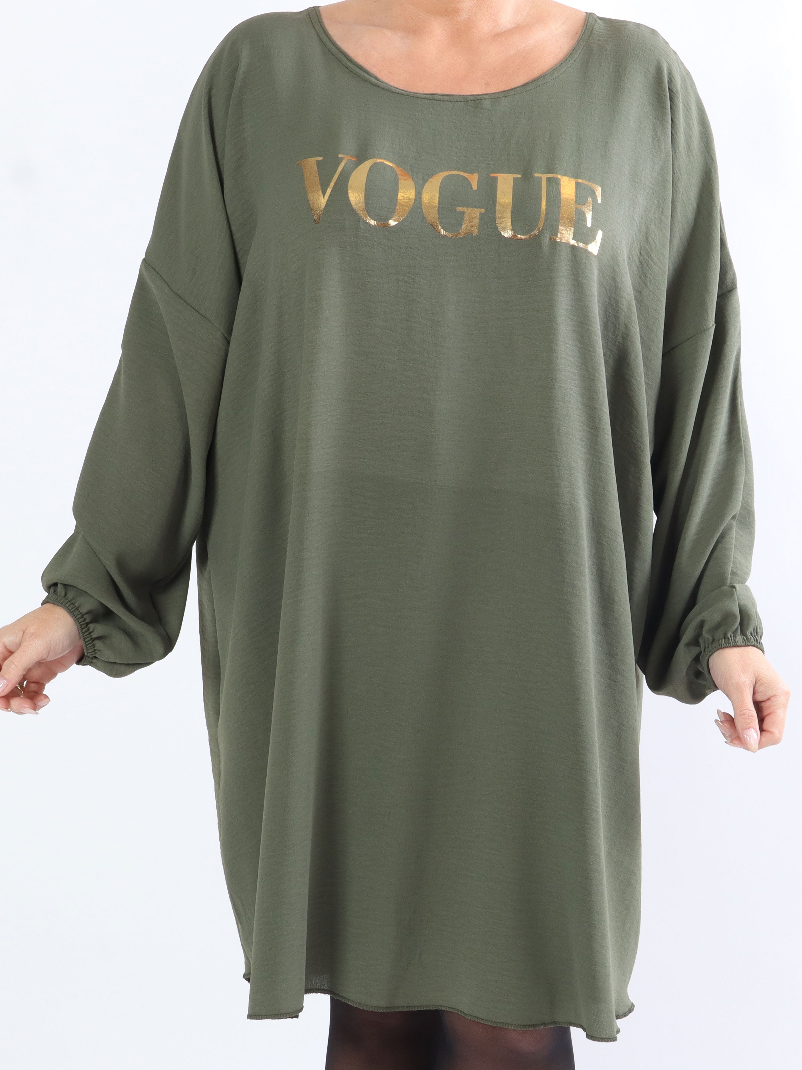 Nella - Cool plussize kjole med guldskrift